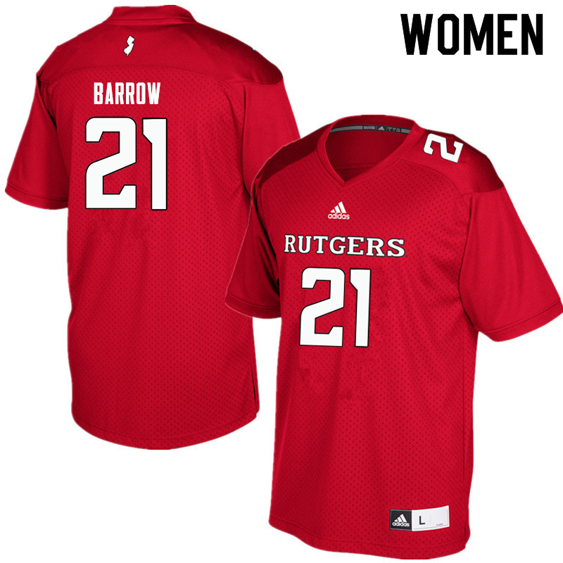 Women #21 Tim Barrow Rutgers Scarlet Knights College Football Jerseys Sale-Red